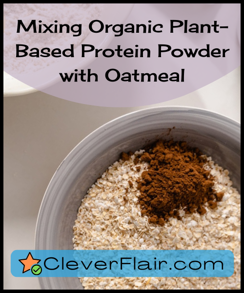 Organic Plant Based Protein Powder mix with oatmeal